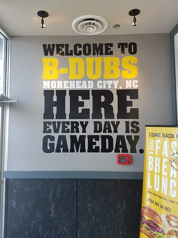 interior sign for buffalo wild wings by elite sign services