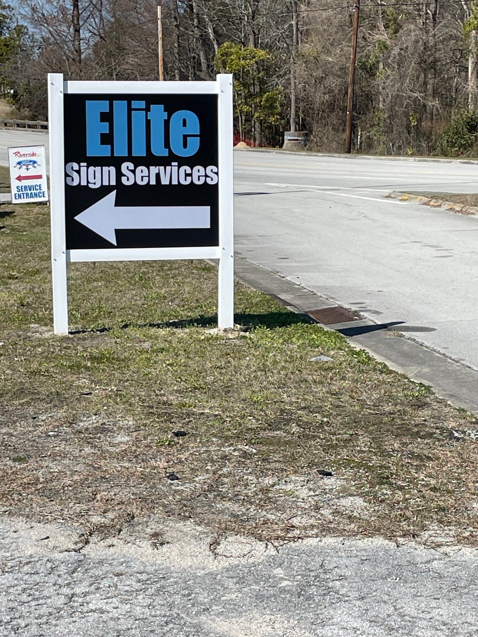 elite sign services entrance sign