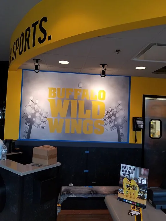 interior sign for buffalo wild wings by elite sign services