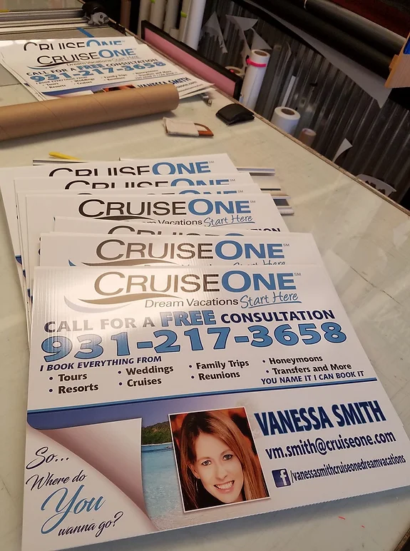 cruise one yard signs by elite sign services