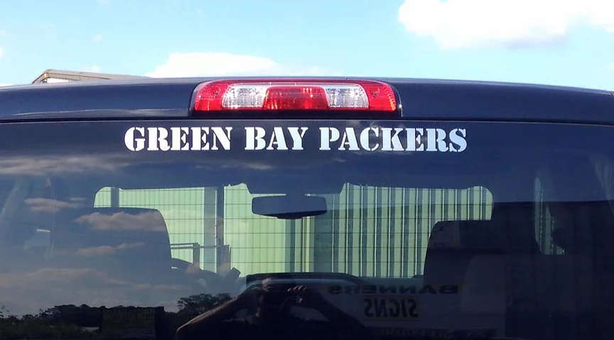 green bay packers decal by elite sign services