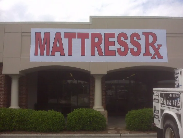 mattress rx storefront banner by elite sign services