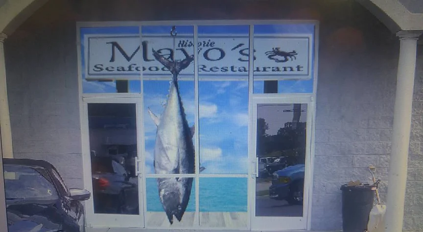 mayo seafood sign by elite sign services