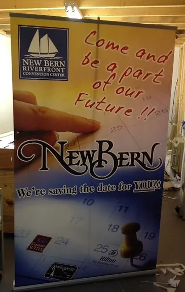 new bern riverfront convention center banner by elite sign services