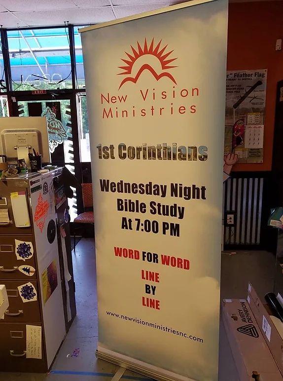 new visions ministries banner by elite sign services