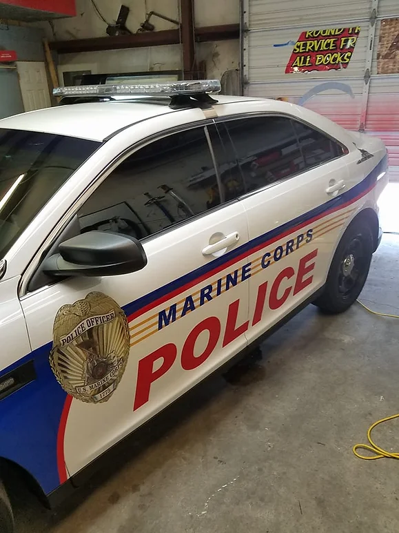 USMC Cherry Point Police Car by Elite Sign Services